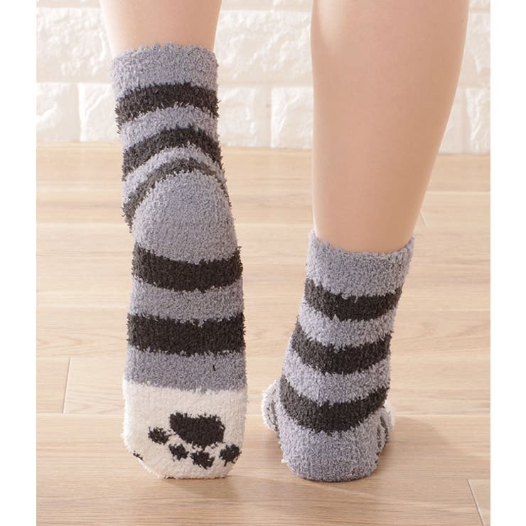 【6足セット】ふわもこ猫足バラエティルームソックス 女性 レディース | レースレディース  | 詳細画像9 