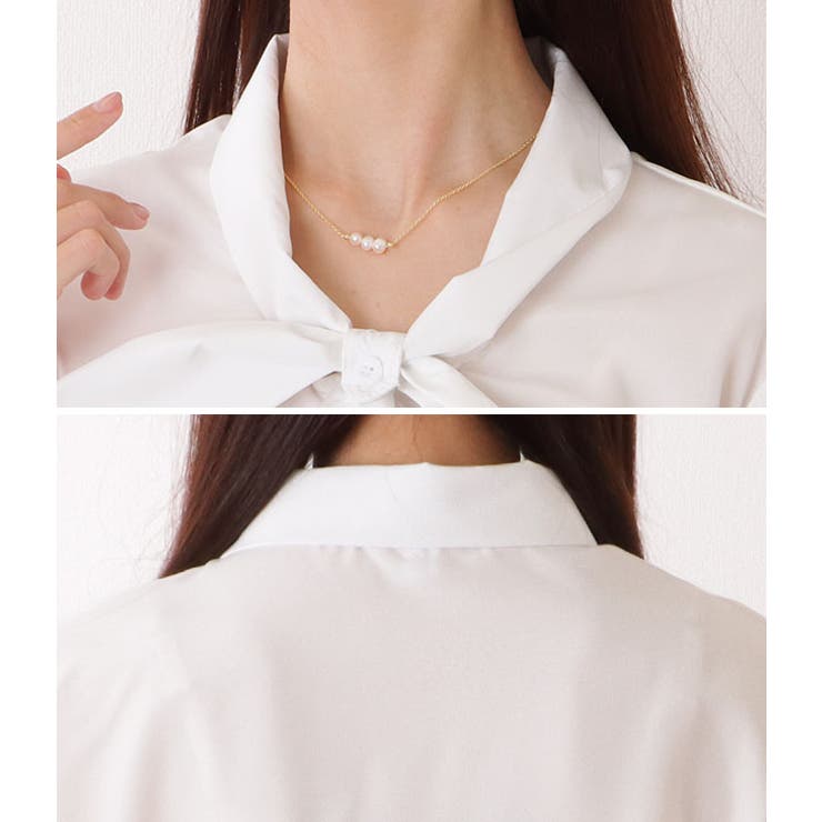 ボウタイ付き とろみ ベーシック | レースレディース  | 詳細画像16 