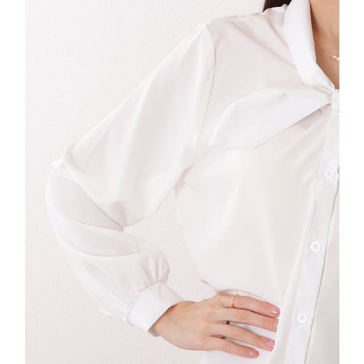 ボウタイ付き とろみ ベーシック | レースレディース  | 詳細画像17 