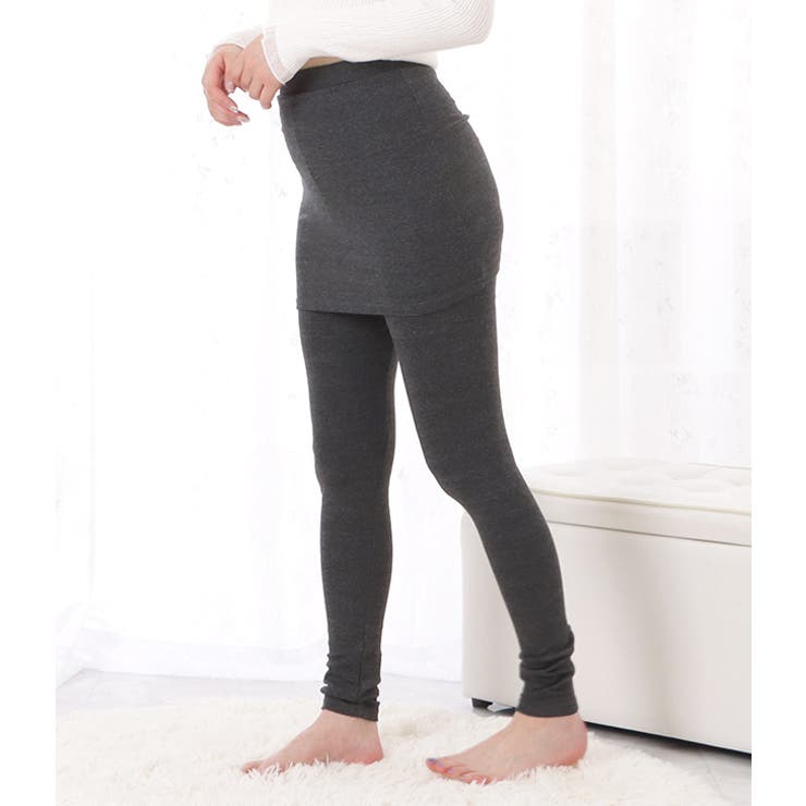 スカート付きフェイクレイヤードレギンス レディース タイツ | レースレディース  | 詳細画像14 