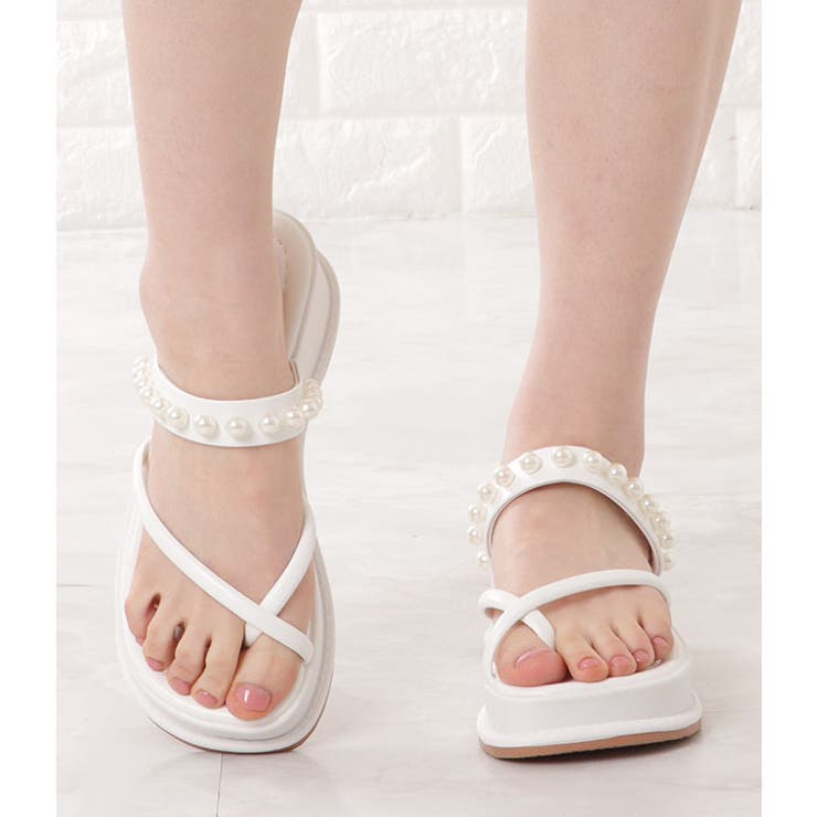 パールプラットフォームサンダル プラットフォームサンダル 厚底サンダル | レースレディース  | 詳細画像14 