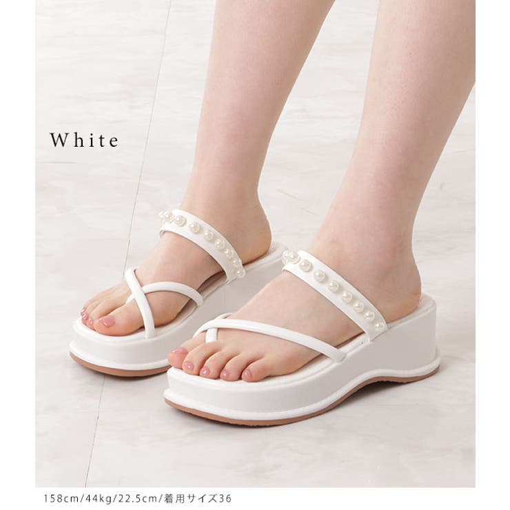 パールプラットフォームサンダル プラットフォームサンダル 厚底サンダル | レースレディース  | 詳細画像9 