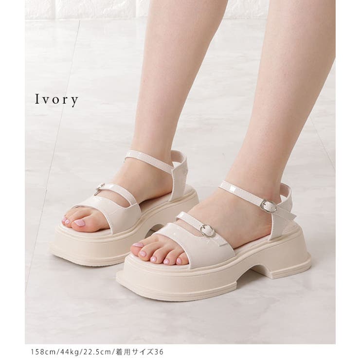 グラディエータープラットフォームサンダル 厚底サンダル グラディエーター | レースレディース  | 詳細画像9 