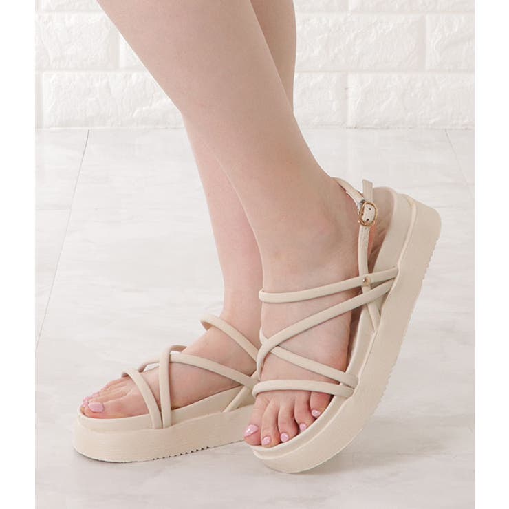 プラットフォームチューブストラップサンダル プラットフォームサンダル チューブ | レースレディース  | 詳細画像10 