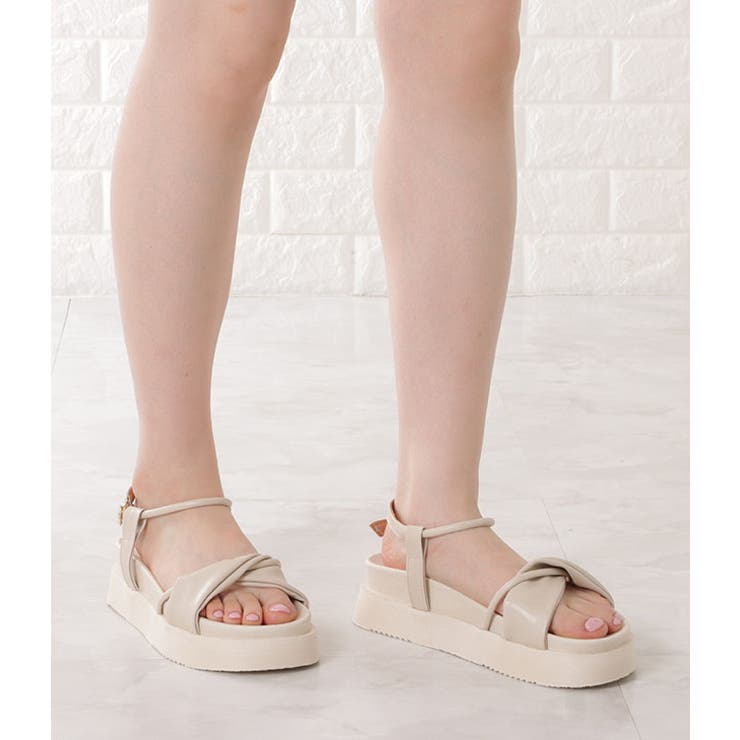 プラットフォームデザインサンダル 厚底サンダル ストラップサンダル | レースレディース  | 詳細画像13 