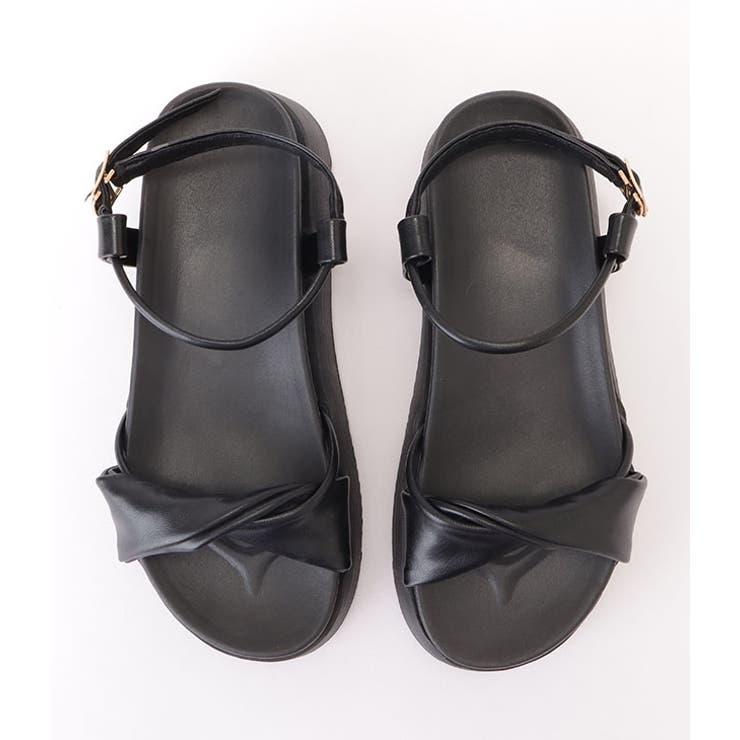 プラットフォームデザインサンダル 厚底サンダル ストラップ