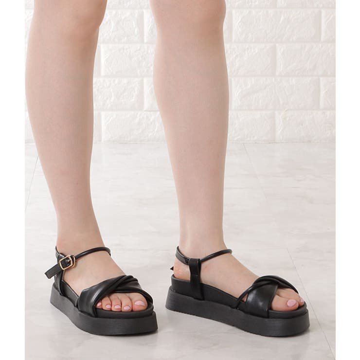 プラットフォームデザインサンダル 厚底サンダル ストラップサンダル | レースレディース  | 詳細画像7 