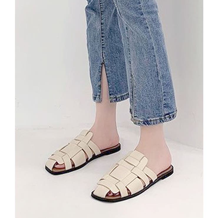 編み込み スリッパサンダル フラットシューズ | レースレディース  | 詳細画像14 
