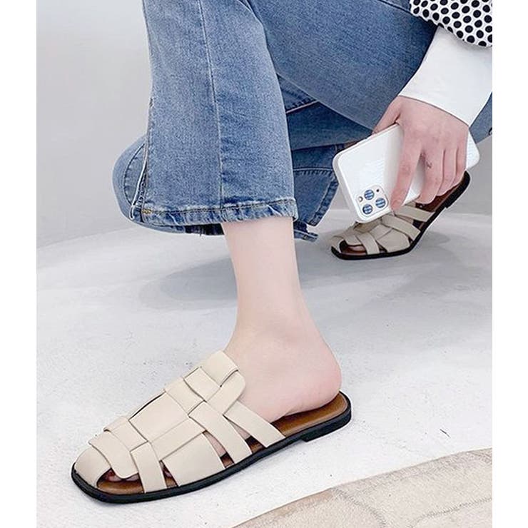 編み込み スリッパサンダル フラットシューズ | レースレディース  | 詳細画像16 