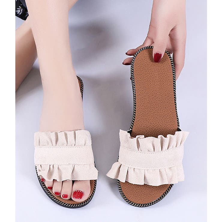 フリル フラット スリッパサンダル | レースレディース  | 詳細画像11 