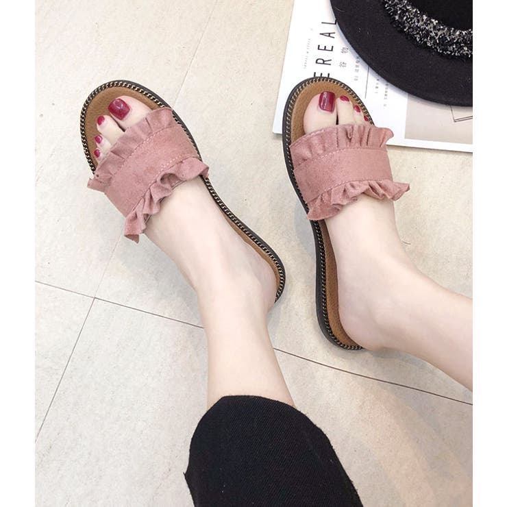 フリル フラット スリッパサンダル | レースレディース  | 詳細画像14 