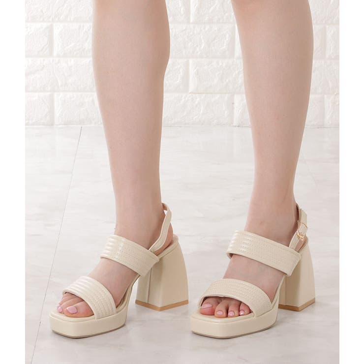 チャンキーヒールサンダル サンダル ハイヒール | レースレディース  | 詳細画像3 