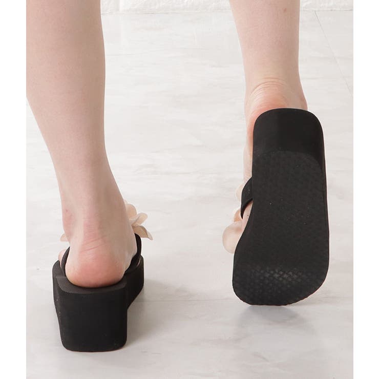 厚底フラワービーチサンダル 厚底サンダル ビーチサンダル | レースレディース  | 詳細画像5 