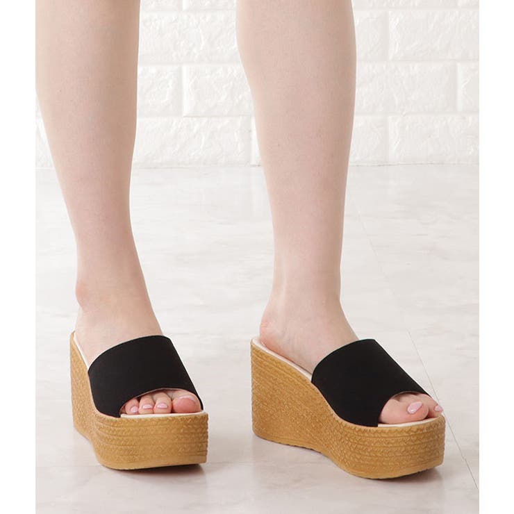 ウェッジソールミュールサンダル ウェッジソールサンダル 厚底サンダル | レースレディース  | 詳細画像7 