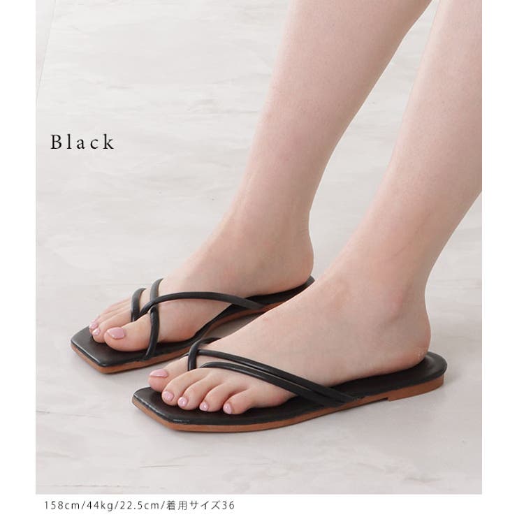 ストラップトングフラットサンダル レディース オープントゥ | レースレディース  | 詳細画像3 