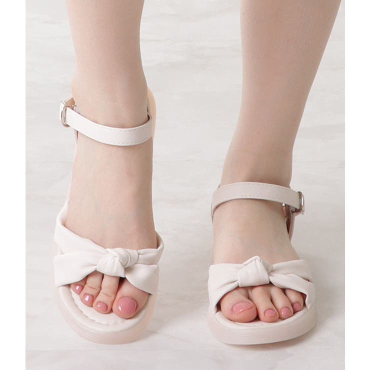 レザー調結びストラップサンダル 女性 レディース | レースレディース  | 詳細画像8 