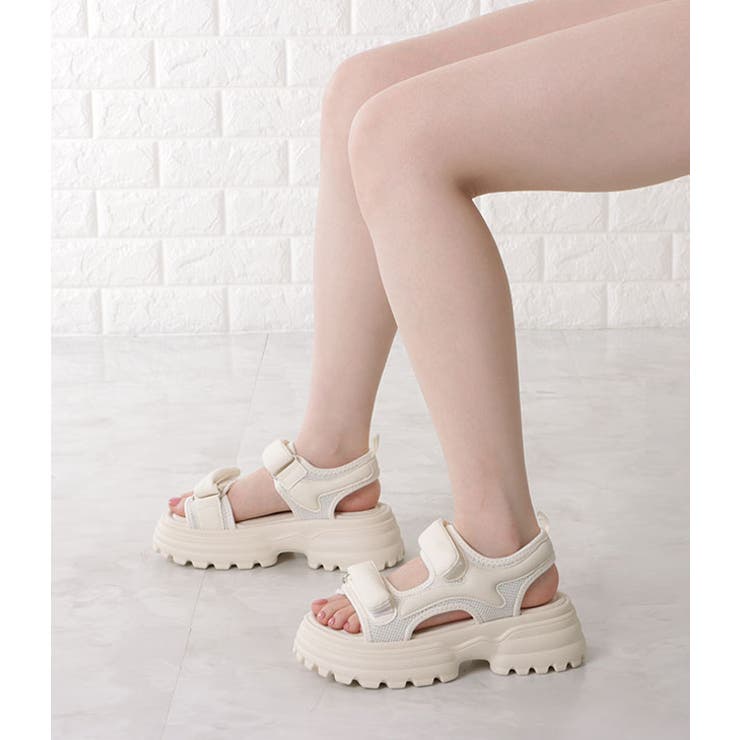 ダブルソール厚底ストラップサンダル 女性 レディース | レースレディース  | 詳細画像11 