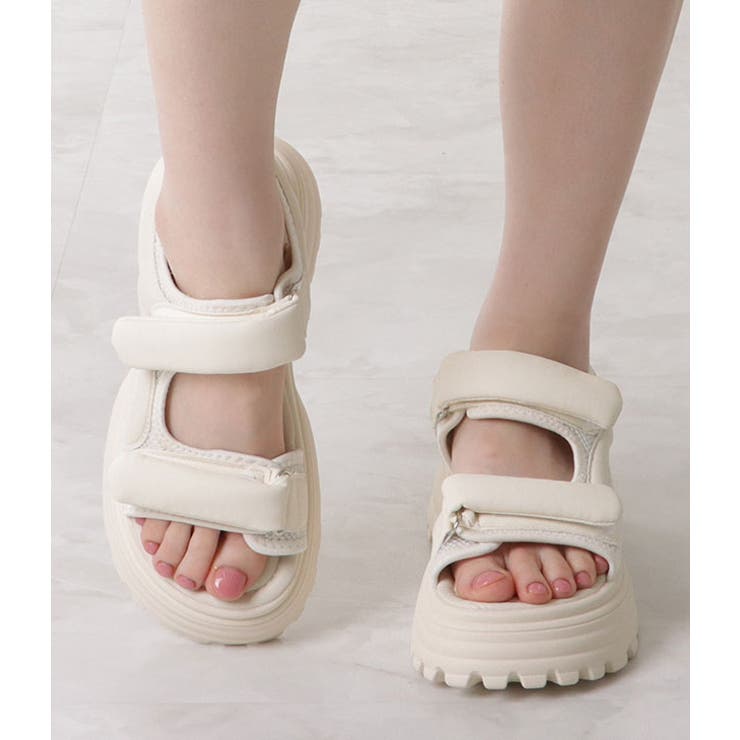 ダブルソール厚底ストラップサンダル 女性 レディース | レースレディース  | 詳細画像14 