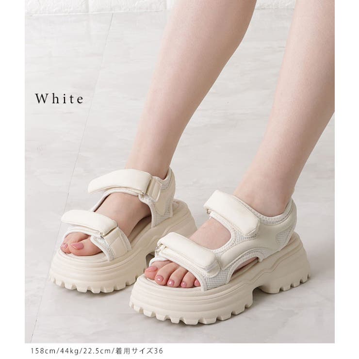 ダブルソール厚底ストラップサンダル 女性 レディース | レースレディース  | 詳細画像9 