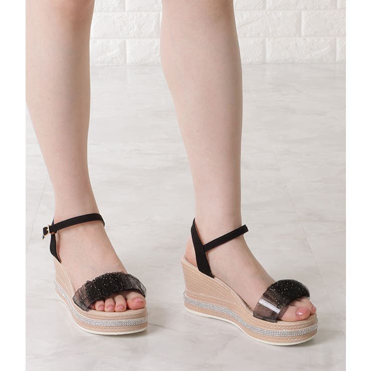 レースベルトストラップウエッジサンダル 女性 レディース | レースレディース  | 詳細画像6 