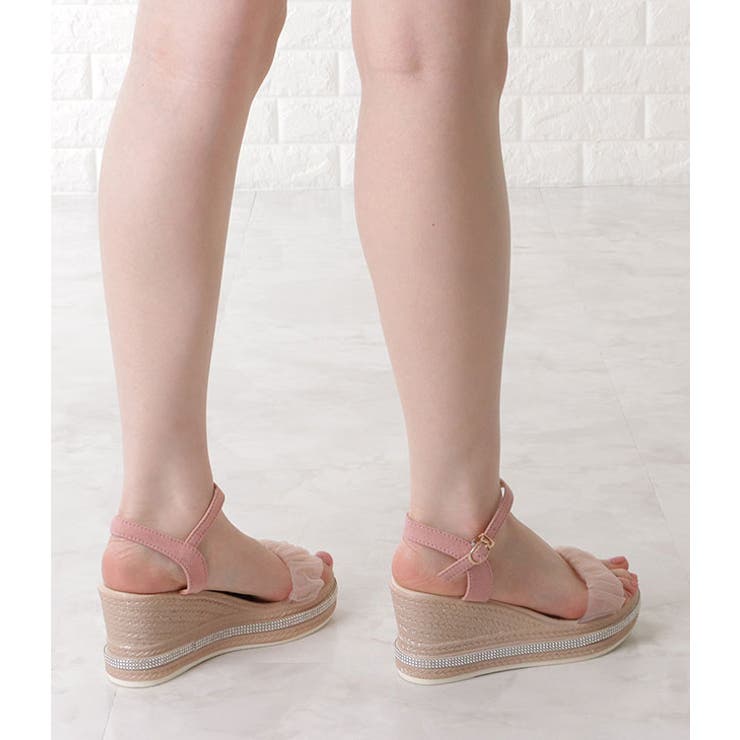 レースベルトストラップウエッジサンダル 女性 レディース | レースレディース  | 詳細画像9 