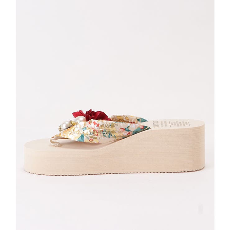 フラワー×パールモチーフ厚底ビーチサンダル 女性 レディース | レースレディース  | 詳細画像18 