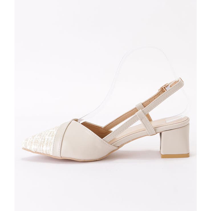 ツイード切替バックストラップパンプス 女性 レディース | レースレディース  | 詳細画像18 