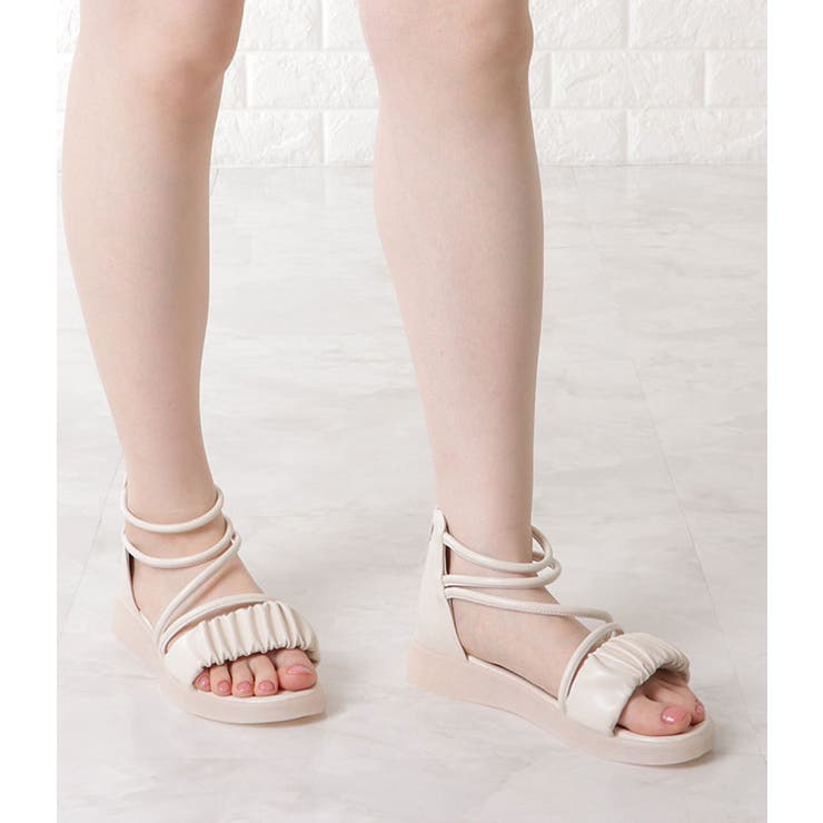 レザー調ナローストラップコンフォートサンダル 女性 レディース | レースレディース  | 詳細画像7 