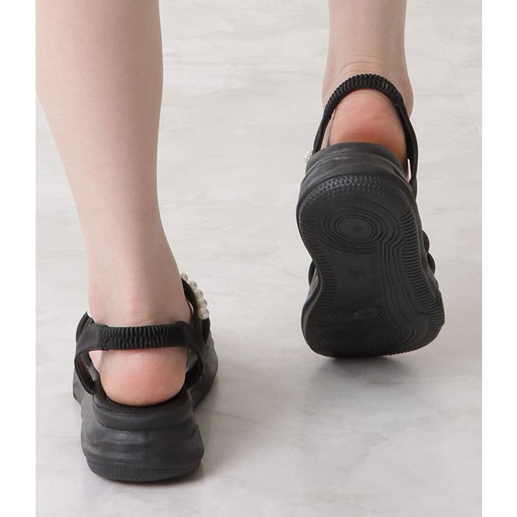 パール付き三連ストラップコンフォートサンダル 女性 レディース | レースレディース  | 詳細画像5 