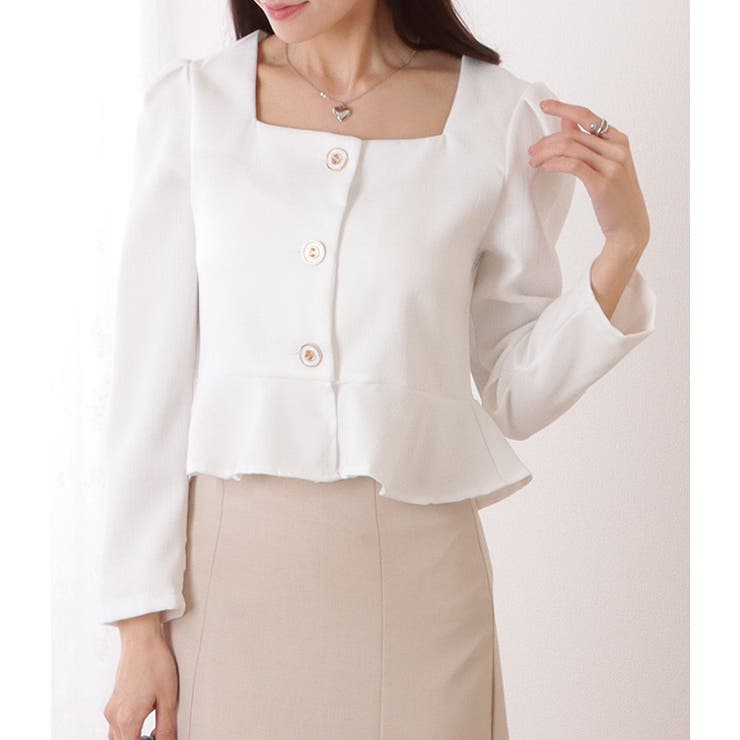 スクエアネック ペプラム フリル | レースレディース  | 詳細画像14 