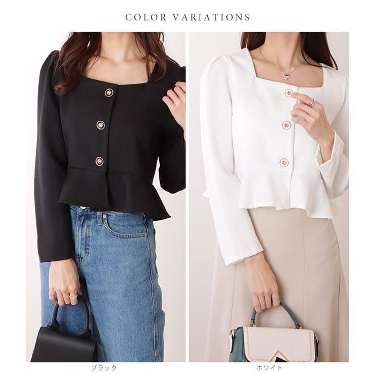 スクエアネック ペプラム フリル | レースレディース  | 詳細画像2 