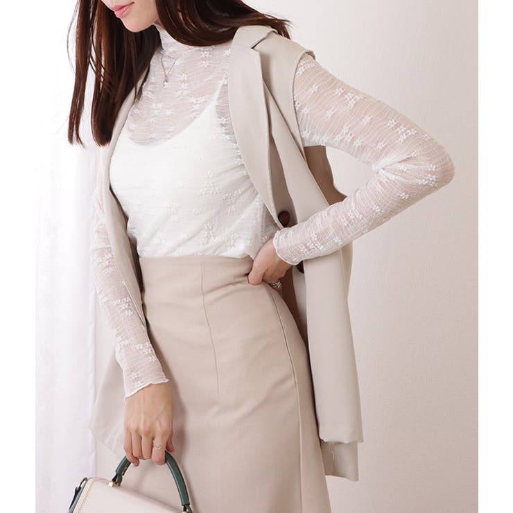 プチハイネック メロウ フリル | レースレディース  | 詳細画像17 