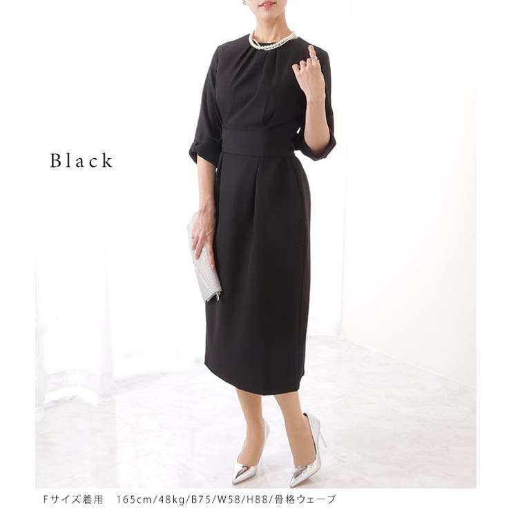 クルーネック リボン付き 5分袖 | レースレディース  | 詳細画像3 