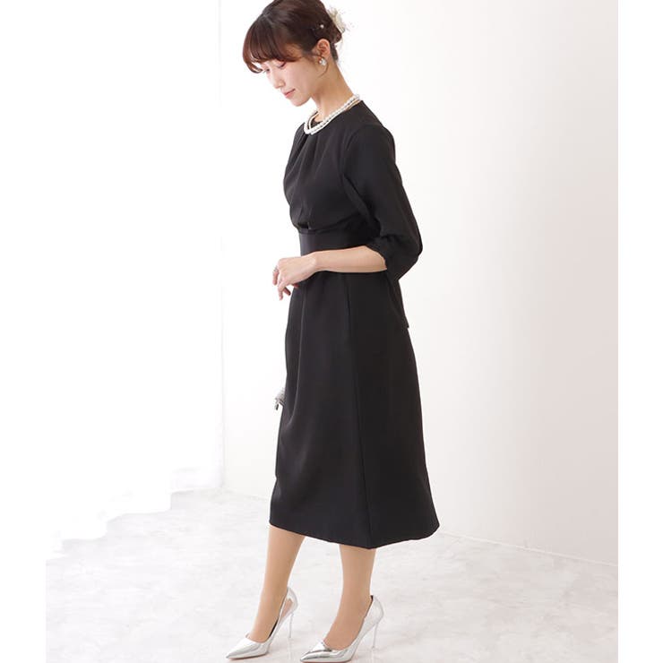 クルーネック リボン付き 5分袖 | レースレディース  | 詳細画像5 