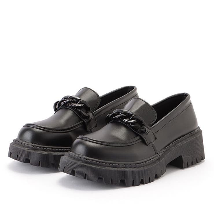 チェーンベルト付き フェイクレザー 厚底 | レースレディース  | 詳細画像1 