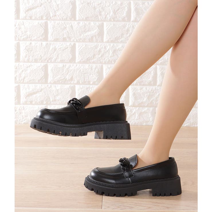 チェーンベルト付き フェイクレザー 厚底 | レースレディース  | 詳細画像11 