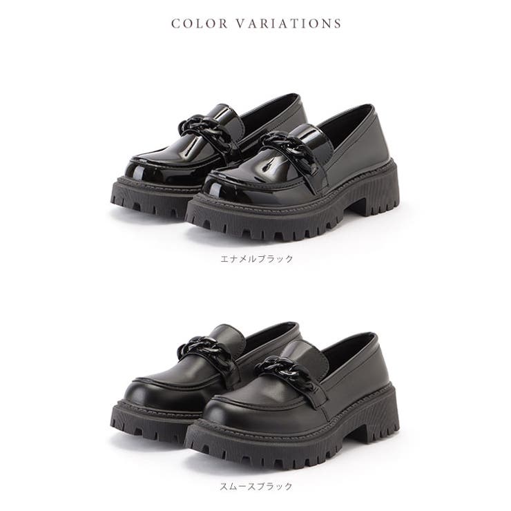 チェーンベルト付き フェイクレザー 厚底 | レースレディース  | 詳細画像2 