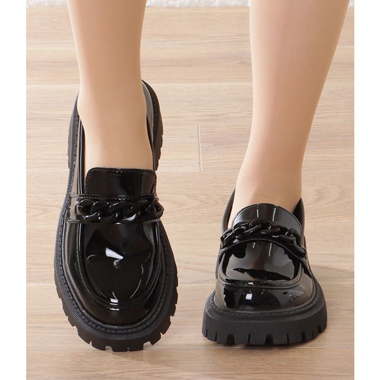 チェーンベルト付き フェイクレザー 厚底 | レースレディース  | 詳細画像8 