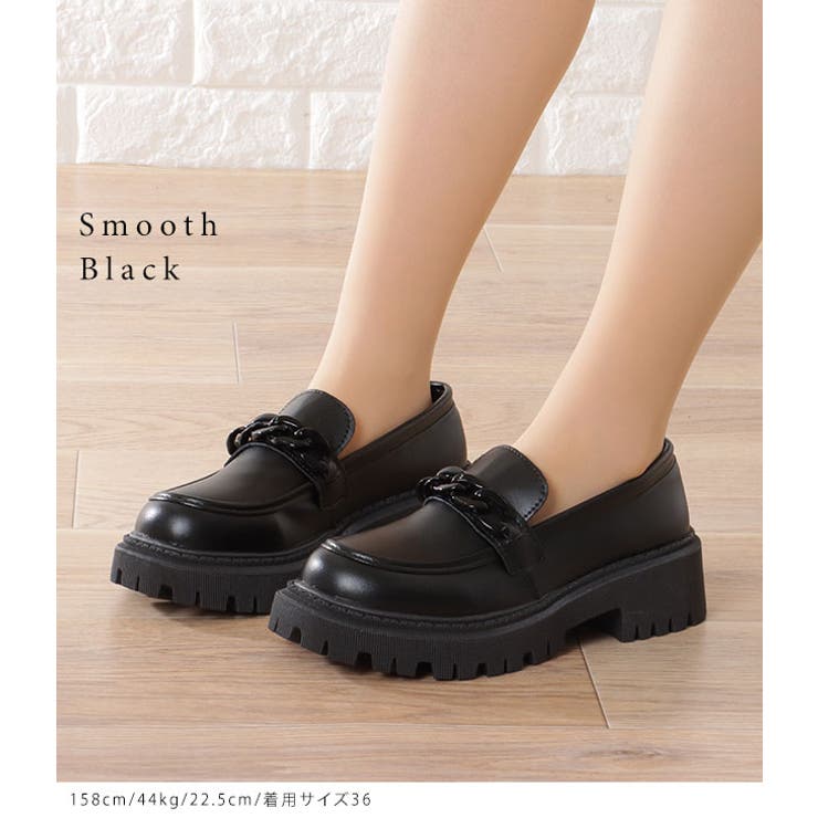 チェーンベルト付き フェイクレザー 厚底 | レースレディース  | 詳細画像9 