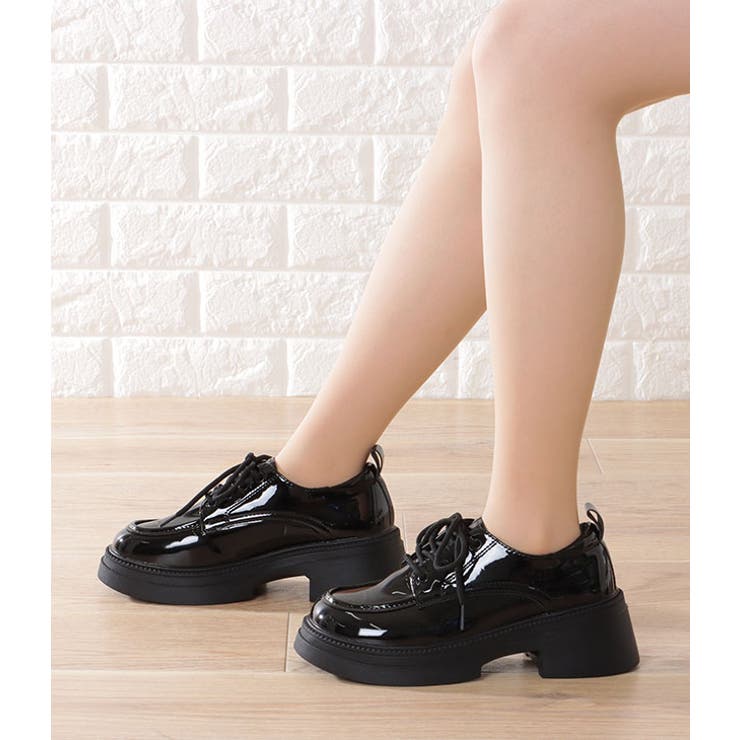 レザー調 レースアップ 厚底 | レースレディース  | 詳細画像5 