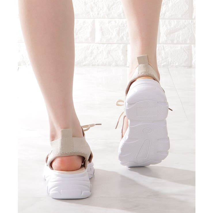 CRY. ウッドソールプラットフォームサンダル／厚底／箱付 CRY. サンダル HEAVY DUTY