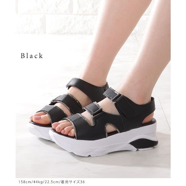 メタルアクセント 厚底 スポーツサンダル | レースレディース  | 詳細画像3 