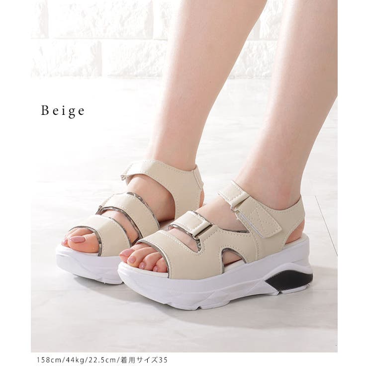 メタルアクセント 厚底 スポーツサンダル | レースレディース  | 詳細画像7 