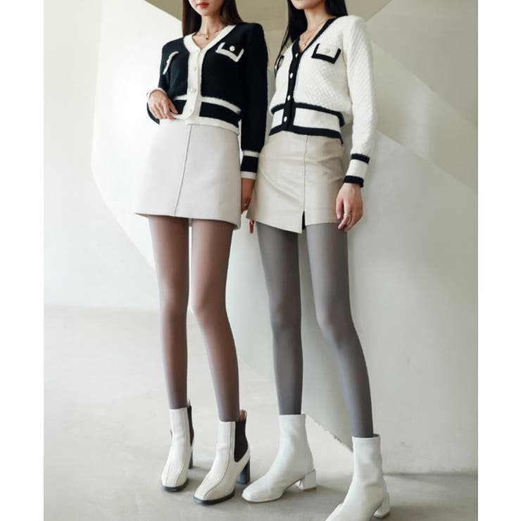 ハイウエスト ボーン入りシアー タイツ | レースレディース  | 詳細画像6 