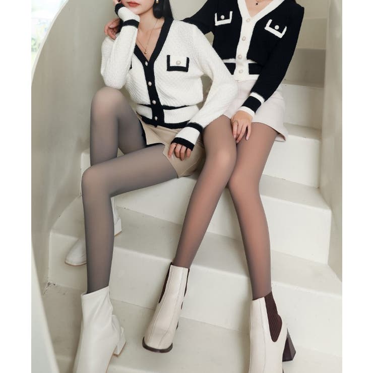 ハイウエスト ボーン入りシアー タイツ | レースレディース  | 詳細画像8 