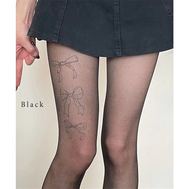【3足セット】タトゥー風 リボン柄 デザイン | レースレディース  | 詳細画像3 