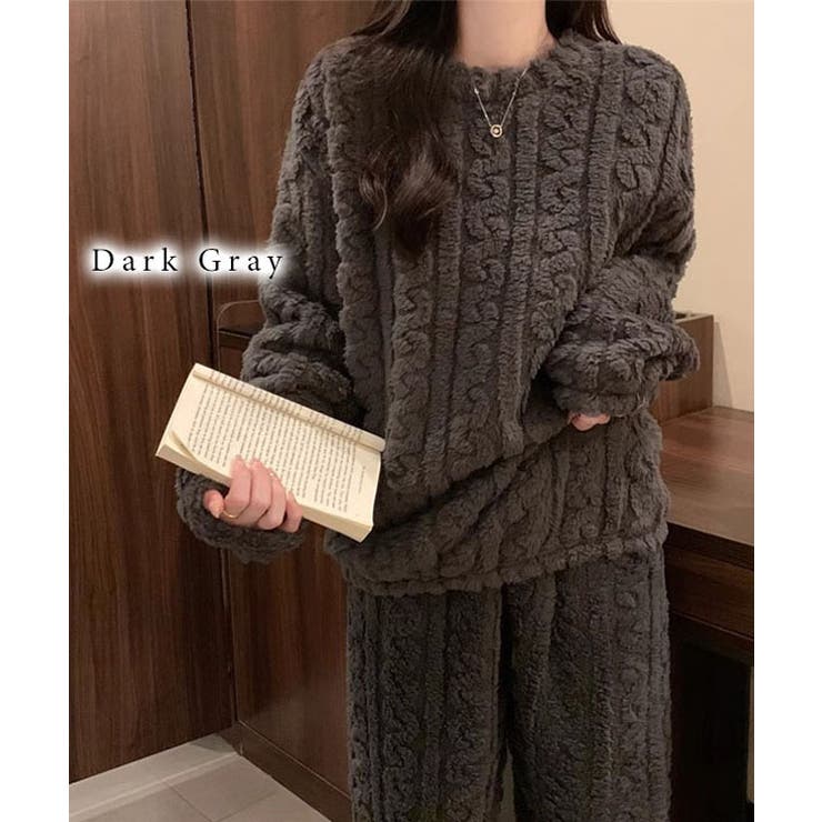 クルーネック ケーブル柄 ふわもこ | レースレディース  | 詳細画像3 