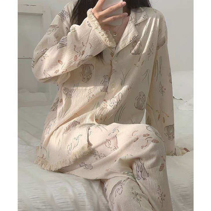 ウサギ プリント ワッシャー加工 | レースレディース  | 詳細画像5 