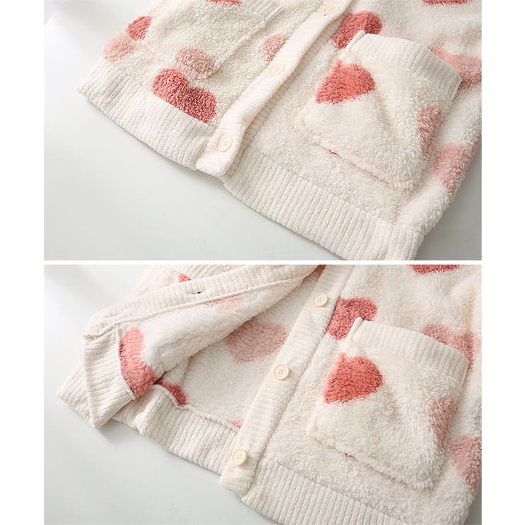 Vネック ハート柄 前開き | レースレディース  | 詳細画像14 