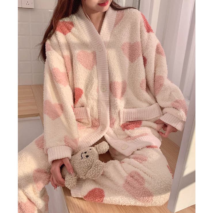 Vネック ハート柄 前開き | レースレディース  | 詳細画像5 